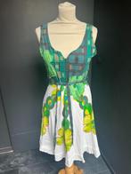 Groen / witte dames jurk van DESIGUAL maat L, Maat 42/44 (L), Ophalen of Verzenden, Zo goed als nieuw, Desigual