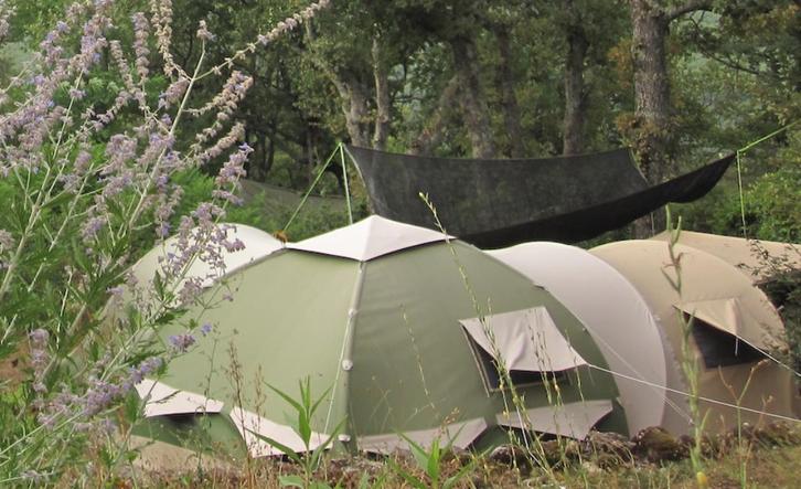 Karsten 300 tent met slaapaanbouw, Caravans en Kamperen, Tenten, tot en met 6, Gebruikt, Ophalen
