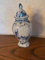 Oud Delfts Blauw Vaasje met Deksel - 17 cm, Antiek en Kunst, Antiek | Vazen, Verzenden