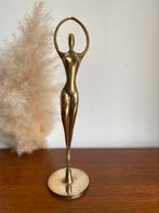 Vintage messing beeld / sculptuur vrouw-ballerina 30cm hoog, Ophalen of Verzenden, Gebruikt, Overige typen
