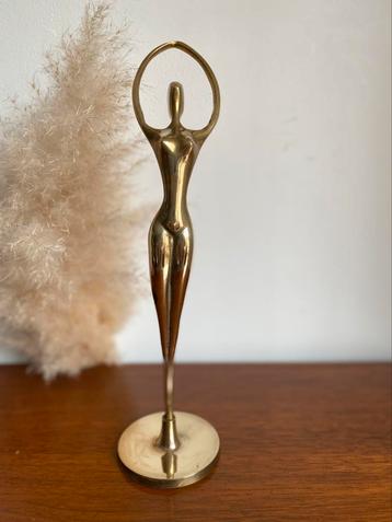 Vintage messing beeld / sculptuur vrouw-ballerina 30cm hoog beschikbaar voor biedingen