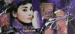 Audrey Hepburn Canvas - 140cmx65cm - paars, Huis en Inrichting, Woonaccessoires | Schilderijen, Tekeningen en Foto's, Schilderij