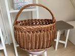 Brocante Vintage Oude Rieten Mand Mandje Hengsel, Huis en Inrichting, Woonaccessoires | Schalen en Manden, Ophalen, Mand, Zo goed als nieuw