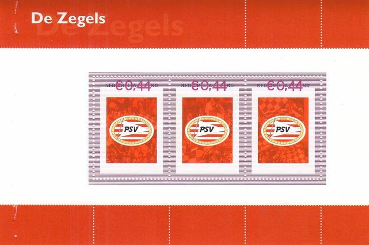Nederland- Sport- Voetbal- 9 x PSV Eindhoven- P, Postzegels en Munten, Postzegels | Nederland, Postfris, Na 1940, Ophalen of Verzenden