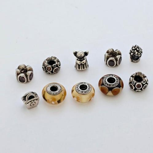 925 zilver bedels van o.a pandora, Sieraden, Tassen en Uiterlijk, Bedels, Zo goed als nieuw, Pandora, Zilver, 4 bedels of meer