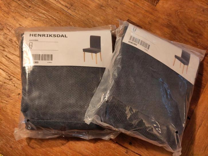 Stoel hoezen - Ikea Hendriksdal, Dansbo - Antraciet grijs, Huis en Inrichting, Stoelen, Nieuw, Stof, Grijs, Ophalen of Verzenden