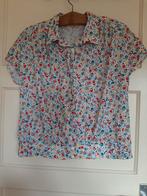 Vintage blouse met print - Maat L, Overige kleuren, Maat 42/44 (L), Ophalen of Verzenden, Zo goed als nieuw