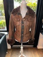Leren jasje met konijnenbont - Italiaanse maat 44, Kleding | Dames, Jassen | Winter, Pinko, Bruin, Ophalen of Verzenden, Zo goed als nieuw