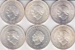 TIEN GULDEN MUNTEN 1970 ZES STUKS ZILVER, Verzenden, Koningin Juliana, 10 gulden, Zilver