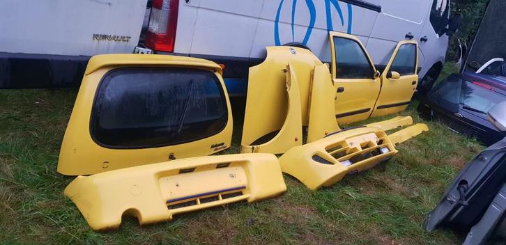 FIAT SEICENTO SPORTING VOORBUMPER +ACHTERBUMPER +VOORSCHERME, Auto-onderdelen, Carrosserie en Plaatwerk, Bumper, Voor, Gebruikt