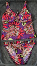 Cyell Prothese Tankini 38B - Paisley Print, Kleding | Dames, Badmode en Zwemkleding, Paars, Ophalen of Verzenden, Zo goed als nieuw