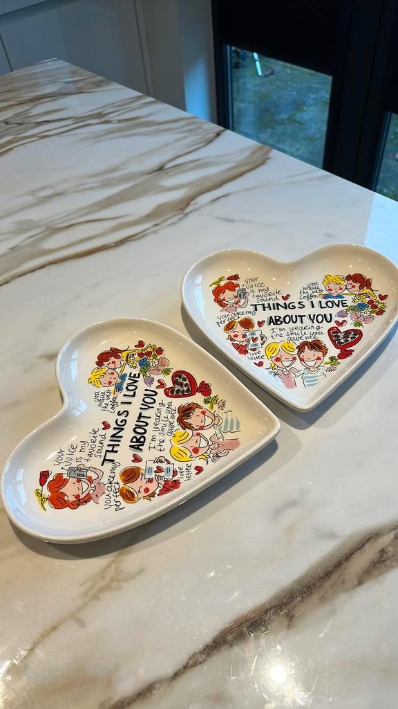 2 Blond Amsterdam Love Hart Borden - ø 21.5 cm, Huis en Inrichting, Keuken | Servies, Nieuw, Bord(en), Blond Amsterdam, Aardewerk