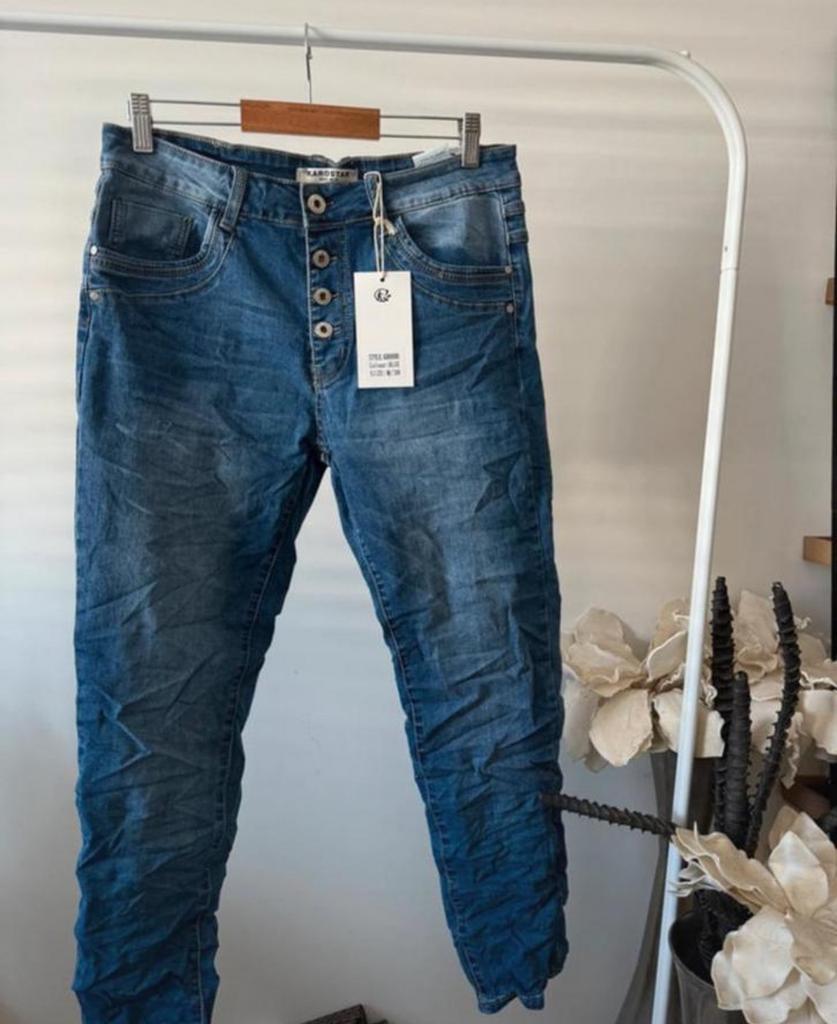 Spijkerbroek van Karostar Maat 38, Ophalen, Nieuw, Blauw, W30 - W32 (confectie 38/40)