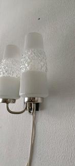 Vintage Wandlamp met Trekkoord, Huis en Inrichting, Lampen | Wandlampen, Ophalen of Verzenden, Zo goed als nieuw, Glas, Vintage