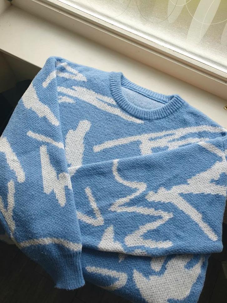 Blauwe wollen trui, Kleding | Heren, Truien en Vesten, Zo goed als nieuw, Maat 56/58 (XL), Blauw, Ophalen of Verzenden