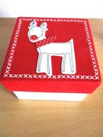 Kerst cadeau doosje - opbergdoosje. Rood met wit., Ophalen of Verzenden, Zo goed als nieuw
