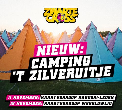 Zwarte Cross 2024 - Camping ‘T Zilveruitje - 2 personen, Tickets en Kaartjes, Evenementen en Festivals, Twee personen, Meerdaags