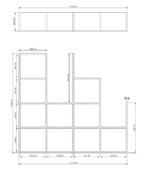 Vakkenkast roomdivider NIKKI 141,6 x 23.8 x 129.6 Eiken, Ophalen, Nieuw