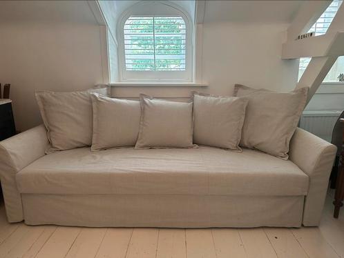 IKEA Holmsund slaapbank beige wasbare hoezen, Huis en Inrichting, Slaapkamer | Slaapbanken, Zo goed als nieuw, 200 cm, Tweepersoons