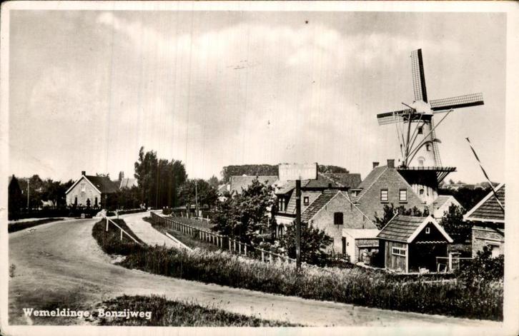 Wemeldinge- Bonzijweg, Verzamelen, Ansichtkaarten | Nederland, Gelopen, Zeeland, Voor 1920, Ophalen of Verzenden