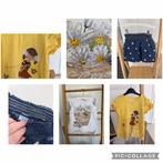 Set 3 SpijkerbroekROK + Shirts mt 110 bloem Mayoral Emc c&a, Ophalen of Verzenden, Zo goed als nieuw, Meisje, Shirt of Longsleeve
