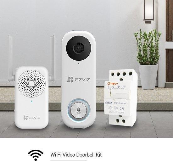 Ezviz DB1C Kit - Wifi-videodeurbelkit, Nieuw, Ophalen of Verzenden, Www.loods56.nl, X