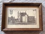 Gravure Kasteel Heeswijk - ingelijst achter glas, Ophalen of Verzenden