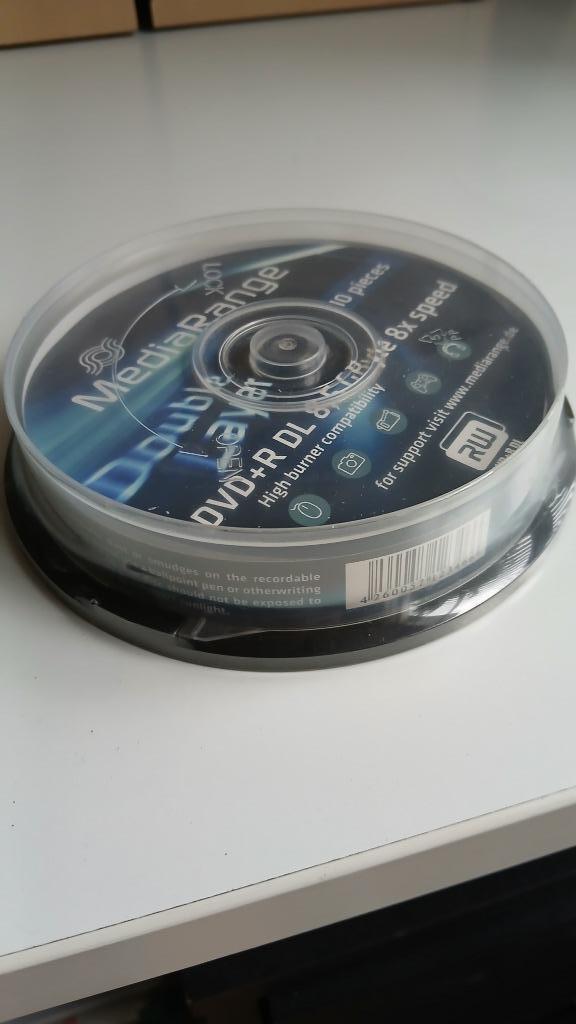 10x beschrijfbare Dual Layer 8,5 GB DVD's MediaRange, Computers en Software, Beschrijfbare discs, Nieuw, Dvd, Dubbellaags, Op spindel