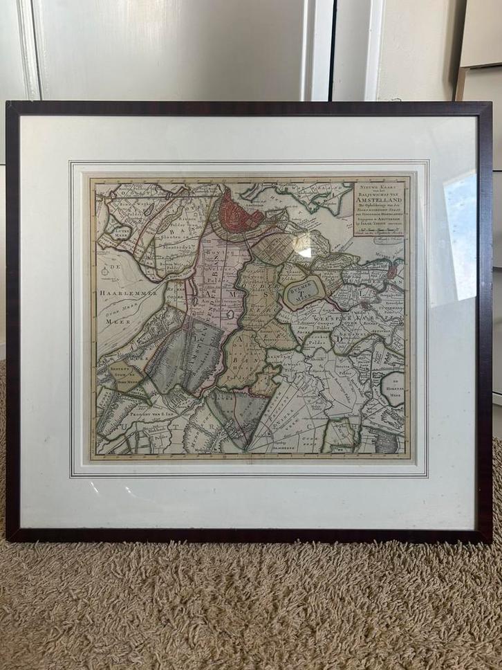 Nieuwe Kaart van de Baijuurschap van Amstelland, Antiek en Kunst, Kunst | Litho's en Zeefdrukken, Ophalen