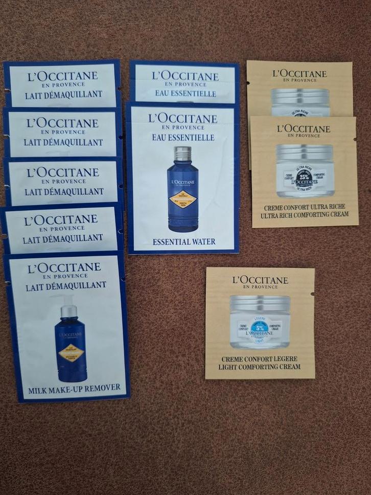 L'Occitane Proefmonsters Set - Reiniging & Verzorging, Sieraden, Tassen en Uiterlijk, Uiterlijk | Gezichtsverzorging, Nieuw, Reiniging