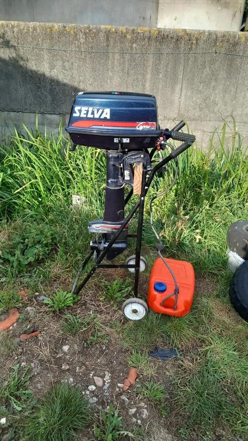 Selva 5pk 2-takt kortstaart buitenboordmotor, Watersport en Boten, Buiten- en Binnenboordmotoren, Gebruikt, Benzine, Buitenboordmotor