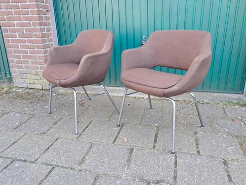 Vintage Retro Design Stoel Stoelen Fauteuil Armleuningen, Huis en Inrichting, Stoelen, Gebruikt, Ophalen