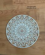 Leuke witte gehaakte mandala met een diameter van 45 cm, Huis en Inrichting, Ophalen of Verzenden, Nieuw