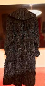 Zwarte lange Bontmantel Maat 44 - Stijlvol & Elegant, Verzenden, Zo goed als nieuw, Maat 42/44 (L), Zwart