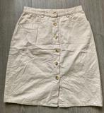 Lief beige / zand rokje knielengte , mt 36, Ophalen, Beige, Knielengte, Maat 36 (S)