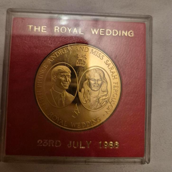 herdenkingsmedaille van het koninklijke huwelijk, Postzegels en Munten, Munten | Europa | Niet-Euromunten, Overige landen, Ophalen of Verzenden