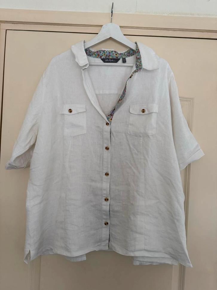 Witte blouse van Ulla Popken, Kleding | Dames, Blouses en Tunieken, Nieuw, Maat 46/48 (XL) of groter, Wit, Ophalen of Verzenden