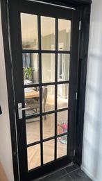 Binnendeur met geslepen glas, Binnendeur, Ophalen of Verzenden, Zo goed als nieuw, 200 tot 215 cm