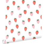 Esta behang aardbeitjes/kers/fruit/hartjes, Verzenden, Minder dan 10 m²