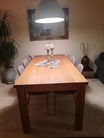 Mooie eetkamertafel met 6 stoelen grijs, Ophalen, Gebruikt, 4 tot 6 stoelen