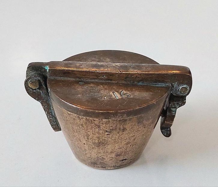 Oud Messing of Koperen Sluitgewicht. Compleet. Gewicht., Antiek en Kunst, Curiosa en Brocante, Verzenden