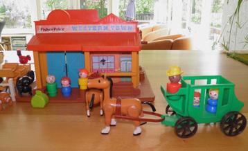 Fisher Price vintage Western town en veel meer. Super leuk.