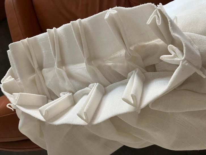 Glas gordijnen (in be tween) 4x, Huis en Inrichting, Stoffering | Gordijnen en Lamellen, Gebruikt, 200 cm of meer, 150 tot 200 cm