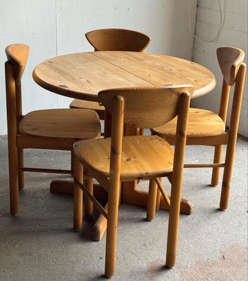 Vintage Rainer Daumiller Grenen 4 stoelen + tafel  beschikbaar voor biedingen