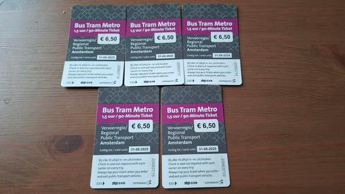 Kaartjes voor openbaar vervoer in Amsterdam., Tickets en Kaartjes, Overige Tickets en Kaartjes, Eén persoon