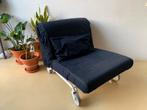 1 persoons slaapbank en fauteuil IKEA - denim blauw, Ophalen, Gebruikt, Blauw, Tweepersoons