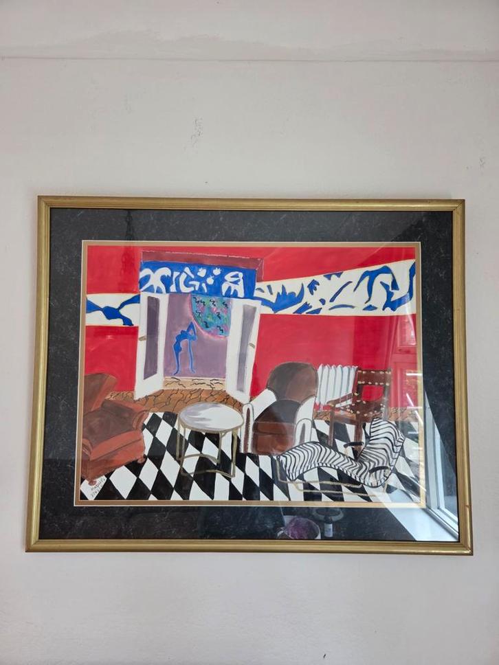 Matisse's Studio - Vivi Ro Kunstwerk, Antiek en Kunst, Kunst | Tekeningen en Foto's, Ophalen of Verzenden