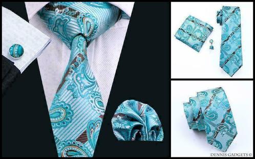 Dennis Gadgets: 100 % zijden stropdas ( 3 delig !! ) DG0570, Kleding | Heren, Stropdassen, Nieuw, Met patroon, Blauw, Ophalen of Verzenden