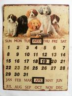 Metalen Honden Maandkalender Vintage-Style, Ophalen of Verzenden, Maandkalender, Zo goed als nieuw