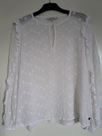 Garcia transparante blouse met bloemetjes/ruffle nieuwst. L, Maat 38/40 (M), Overige kleuren, Ophalen of Verzenden, Zo goed als nieuw